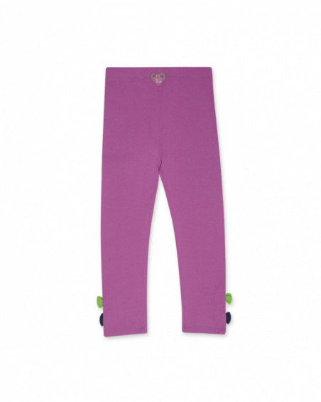 Legging fille Robot Maker lilas en maille Legging fille Robot Maker lilas en maille