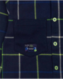 Chemise bleue en flanelle tricotée pour garçon Robot Maker Chemise bleue en flanelle tricotée pour garçon Robot Maker