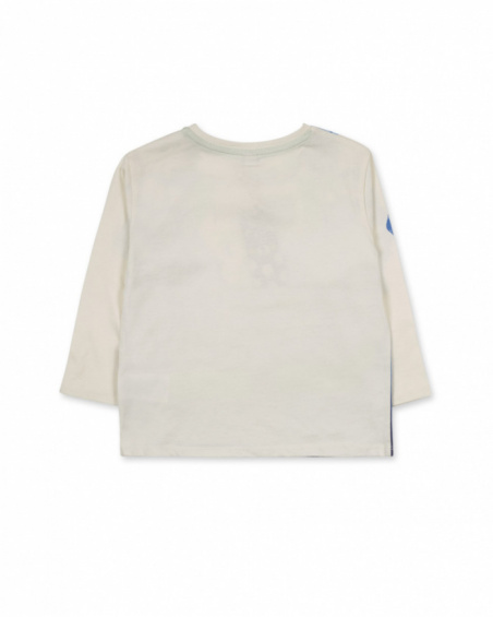 T-shirt en maille blanc pour garçon Robot Maker T-shirt en maille blanc pour garçon Robot Maker
