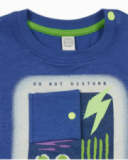 T-shirt bleu en maille Robot Maker T-shirt bleu en maille Robot Maker