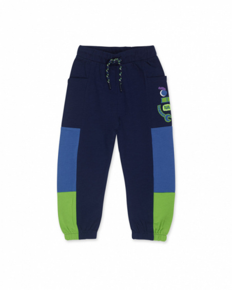 Pantalon peluche bleu garçon Robot Maker Pantalon peluche bleu garçon Robot Maker