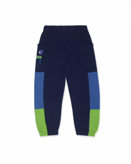Pantalon peluche bleu garçon Robot Maker Pantalon peluche bleu garçon Robot Maker