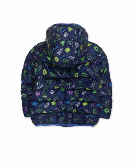 Parka matelassée bleu garçon Robot Maker Parka matelassée bleu garçon Robot Maker