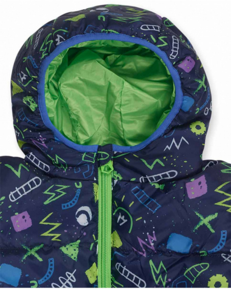 Parka matelassée bleu garçon Robot Maker Parka matelassée bleu garçon Robot Maker