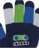 Gants bleus en tricot pour garçon Robot Maker Gants bleus en tricot pour garçon Robot Maker