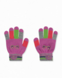 Gants tricotés lilas pour fille Robot Maker Gants tricotés lilas pour fille Robot Maker