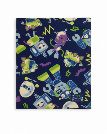 Col tricot garçon Robot Maker bleu Col tricot garçon Robot Maker bleu