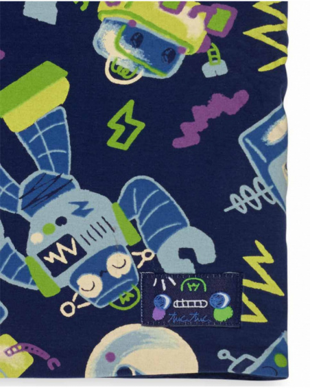 Col tricot garçon Robot Maker bleu Col tricot garçon Robot Maker bleu