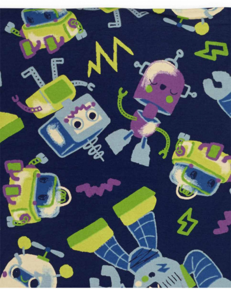 Col tricot garçon Robot Maker bleu Col tricot garçon Robot Maker bleu