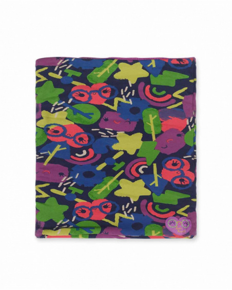 Col en tricot bleu pour fille Robot Maker Col en tricot bleu pour fille Robot Maker