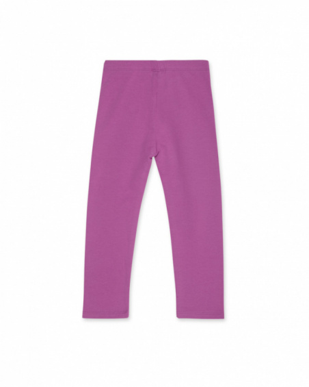 Legging en maille lilas pour fille Robot Maker