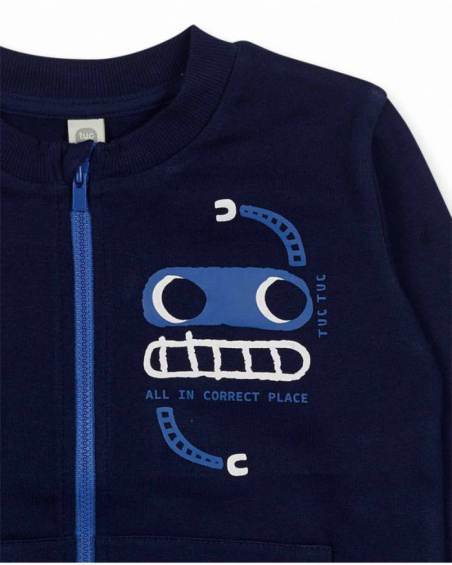 Veste polaire bleue pour garçon Robot Maker Veste polaire bleue pour garçon Robot Maker