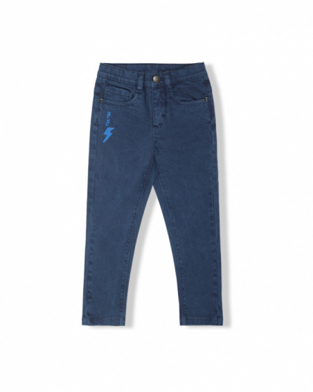 Pantalon sergé bleu garçon Robot Maker