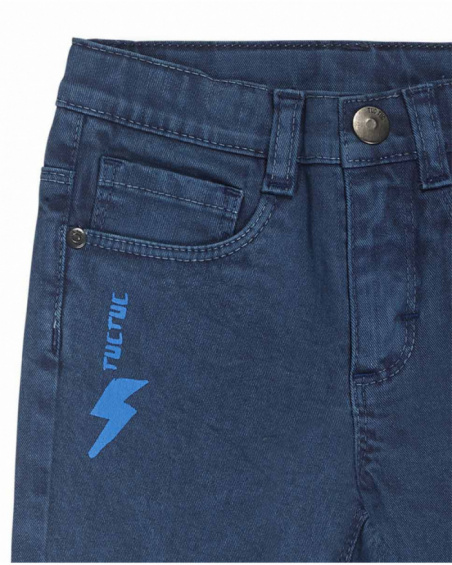 Pantalon sergé bleu garçon Robot Maker