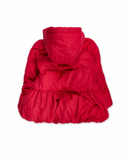 Parka matelassée rouge pour fille collection Besties Parka matelassée rouge pour fille collection Besties