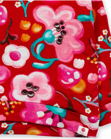 Sweat peluche rouge pour fille Besties Sweat peluche rouge pour fille Besties