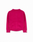 Veste en tricot rose pour fille Besties Veste en tricot rose pour fille Besties