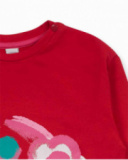 T-shirt en maille rouge pour fille Besties T-shirt en maille rouge pour fille Besties