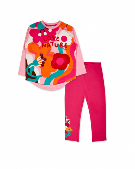 Ensemble tricoté rose pour fille Besties Ensemble tricoté rose pour fille Besties
