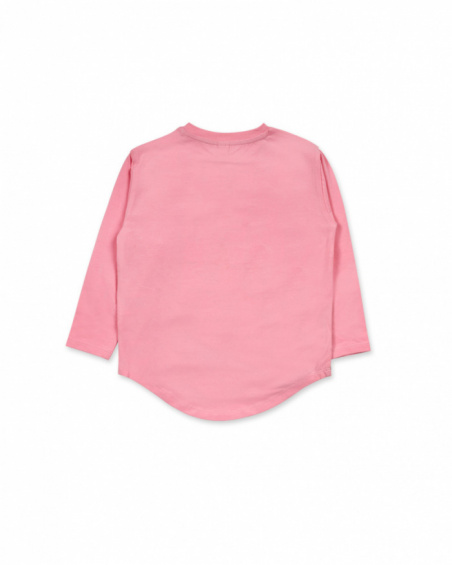 T-shirt en maille rose pour fille collection Besties T-shirt en maille rose pour fille collection Besties