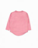 T-shirt en maille rose pour fille collection Besties T-shirt en maille rose pour fille collection Besties