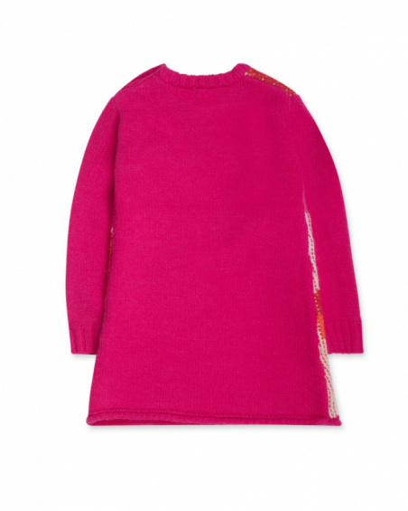 Robe en maille rose pour fille Besties Robe en maille rose pour fille Besties