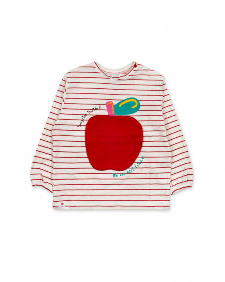 T-shirt blanc en maille pour fille Besties T-shirt blanc en maille pour fille Besties