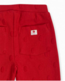 Pantalon en peluche rouge pour fille Besties Pantalon en peluche rouge pour fille Besties