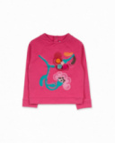 Sweat peluche rose pour fille Besties Sweat peluche rose pour fille Besties