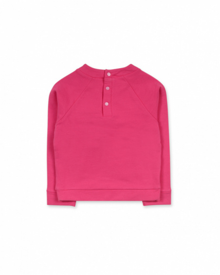 Sweat peluche rose pour fille Besties Sweat peluche rose pour fille Besties