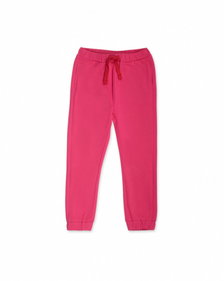 Pantalon en peluche rose pour fille Besties Pantalon en peluche rose pour fille Besties