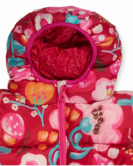 Parka matelassée rouge pour fille Besties Parka matelassée rouge pour fille Besties