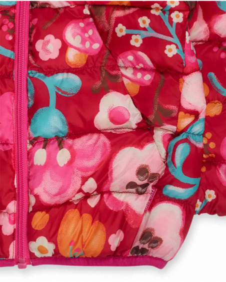 Parka matelassée rouge pour fille Besties Parka matelassée rouge pour fille Besties