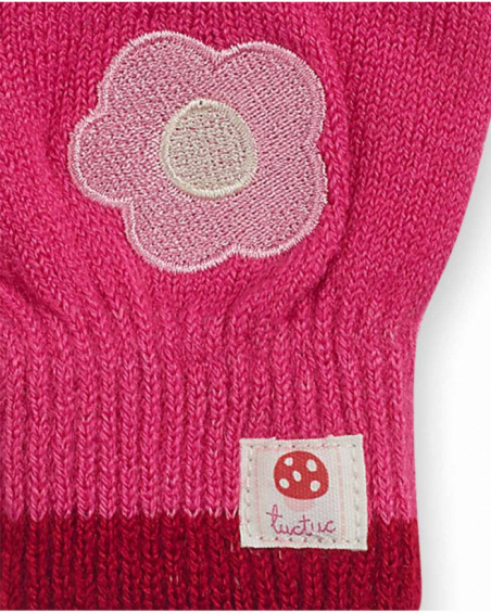Gants tricotés roses pour fille Besties Gants tricotés roses pour fille Besties