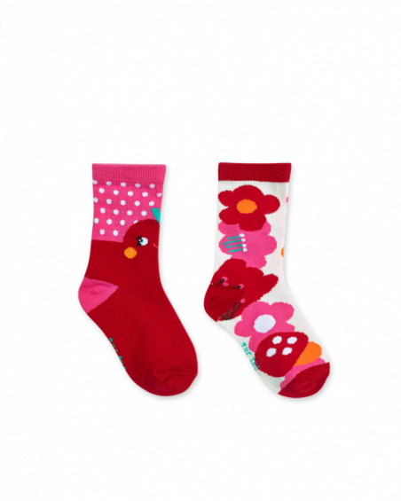 Lot de 2 chaussettes à motifs pour fille Besties Lot de 2 chaussettes à motifs pour fille Besties