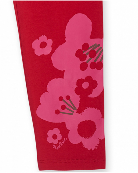 Legging en maille rouge fille Cattitude Legging en maille rouge fille Cattitude