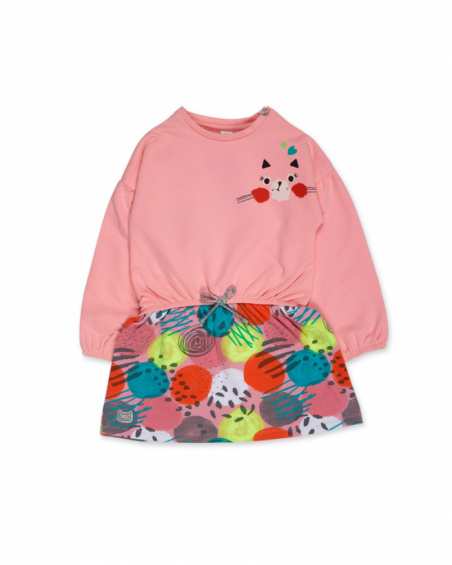 Robe peluche rose pour fille Cattitude Robe peluche rose pour fille Cattitude