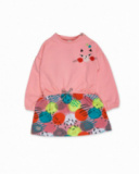 Robe peluche rose pour fille Cattitude Robe peluche rose pour fille Cattitude