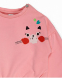 Robe peluche rose pour fille Cattitude Robe peluche rose pour fille Cattitude