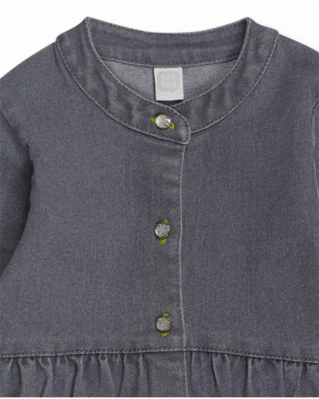 Robe en jean gris pour fille Cattitude Robe en jean gris pour fille Cattitude