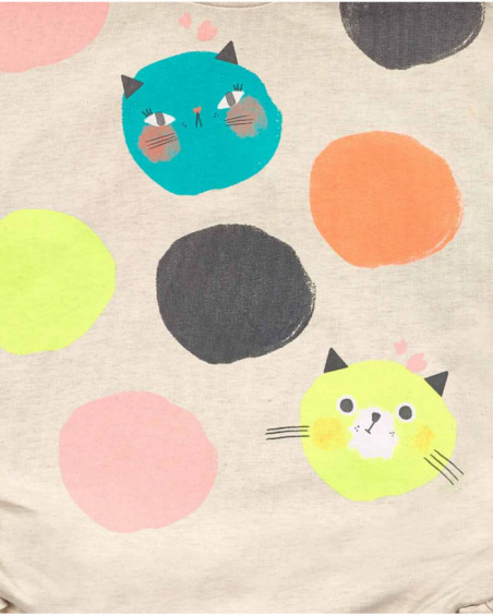 T-shirt gris en maille fille Cattitude T-shirt gris en maille fille Cattitude