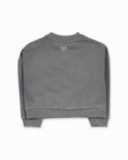 T-shirt gris en maille pour fille Cattitude T-shirt gris en maille pour fille Cattitude
