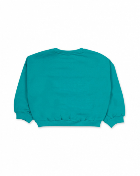 Sweat peluche bleu fille Cattitude Sweat peluche bleu fille Cattitude