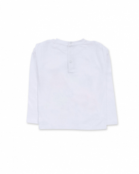 T-shirt blanc en maille fille Cattitude T-shirt blanc en maille fille Cattitude