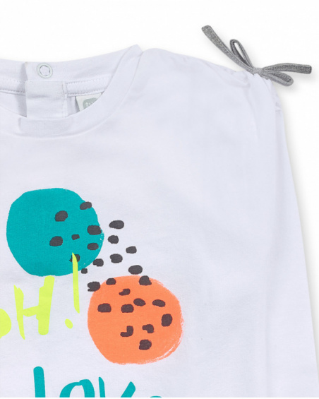 T-shirt blanc en maille fille Cattitude T-shirt blanc en maille fille Cattitude