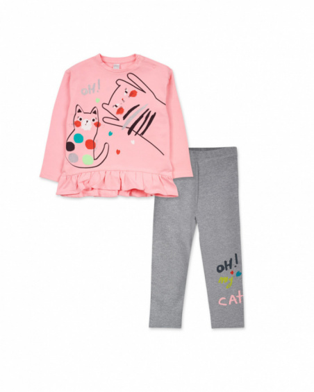 Ensemble peluche rose fille Cattitude Ensemble peluche rose fille Cattitude