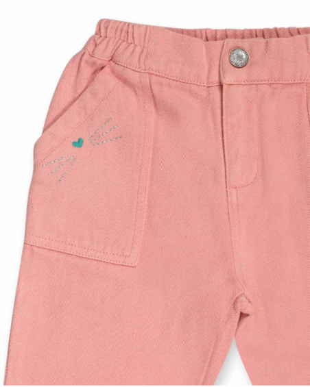 Pantalon twill fille Catiitude rose Pantalon twill fille Catiitude rose
