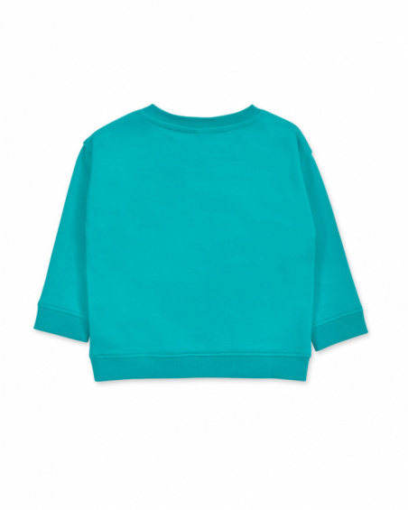 Sweat molleton bleu garçon Cattitude Sweat molleton bleu garçon Cattitude
