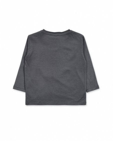 T-shirt gris en maille garçon Cattitude T-shirt gris en maille garçon Cattitude
