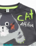 T-shirt gris en maille garçon Cattitude T-shirt gris en maille garçon Cattitude